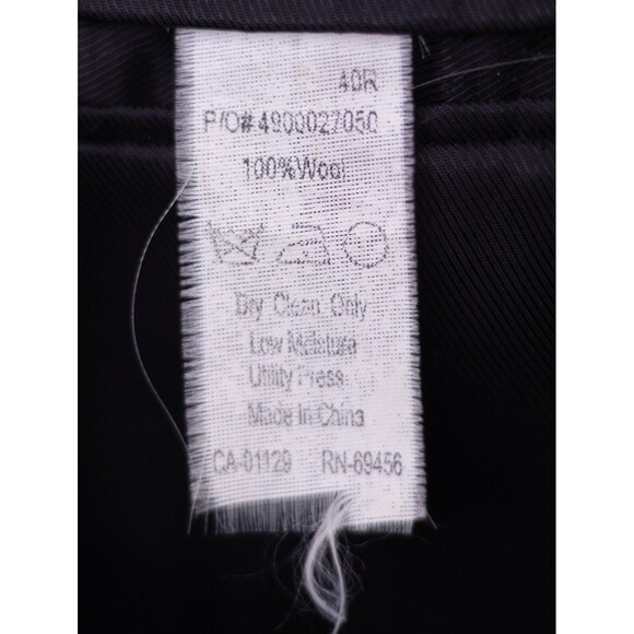 Calvin Klein 40R Black Solid Wool Two Button Sport Coat Blazer Jacket **MINT** - Picture 9 of 12